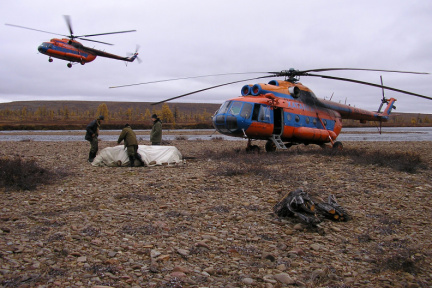 Бассеин р. Хатанга.  Полевые работы (геохим. опробование)